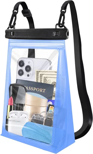 Vista 12 de Bolsa impermeable flotante para teléfono, [espacio expandible] IPX8 Bolsa seca impermeable para iPhone 16 15 14 13 Pro Max Samsung S25 S24 S23