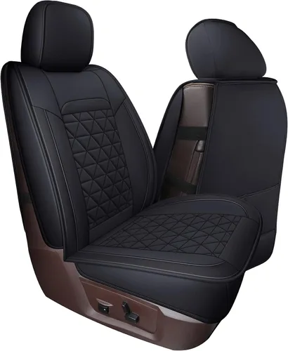 Vista 7 de Coverado - Fundas de asiento compatibles con Dodge Ram 2002-2024 1500 2500 3500 Pickup Limited Laramie Big Horn, protectores de cuero impermeables