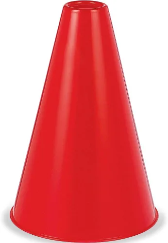 Vista 6 de Megáfono de plástico verde (8.25 x 6 pulgadas), 1 unidad, diseño ecológico y ligero, ideal para eventos deportivos, fiestas y animadoras