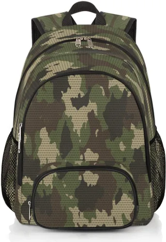 Vista 21 de Mochilas escolares para mujeres y hombres - Elegante mochila escolar universitaria - Mochilas de viaje resistentes al agua para niñas y niños, Azteca