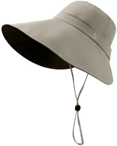 Vista 9 de Sombrero de verano para exteriores, protección solar versátil, protección UV, ala grande, resistente al viento, sombrero de protección solar Beige