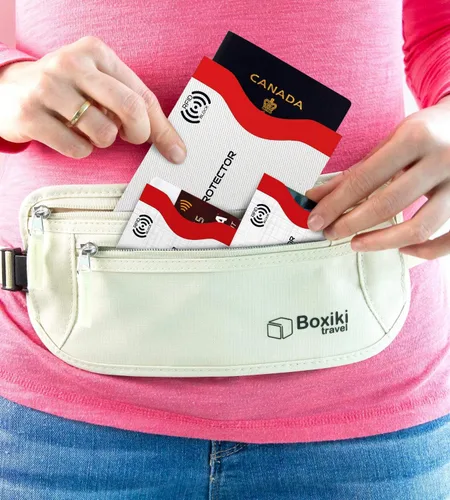 Vista 6 de Boxiki Travel - Fundas de bloqueo con código de color (12 fundas para tarjetas de crédito), color blanco