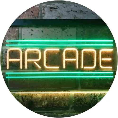 Vista 19 de ADVPRO Arcade Game Zone Room - Letrero de neón LED de doble color, azul y rojo, 12 "x 8.5" st6s32-i3368-br