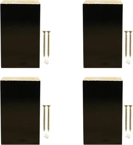 Vista 12 de Juego de 4 patas cuadradas de madera maciza para muebles, patas para silla de mesa auxiliar, patas de sofá, patas de armario, patas de banco, patas