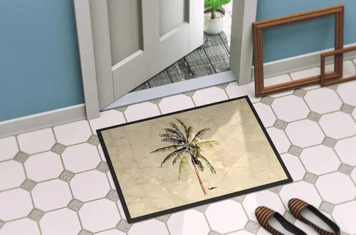 Vista 4 de Caroline's Treasures 8482MAT - Felpudo de palmera de 18 x 27 pulgadas, para interiores y exteriores, para entrada, antideslizante, lavable, pelo