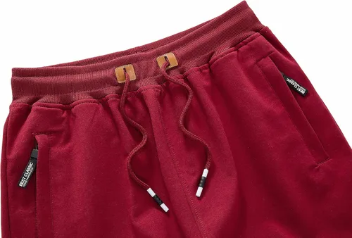 Vista 3 de LEPOAR Pantalones deportivos 34 para hombre, cómodos, entrenamiento, correr, longitud hasta la rodilla, cordón en la cintura, bolsillos