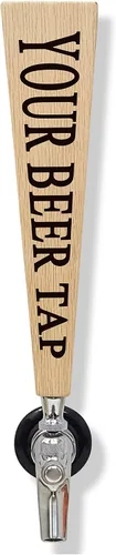 Vista 12 de Mango de grifo de cerveza personalizado Forma cónica de madera maciza numerada (numerada corta)