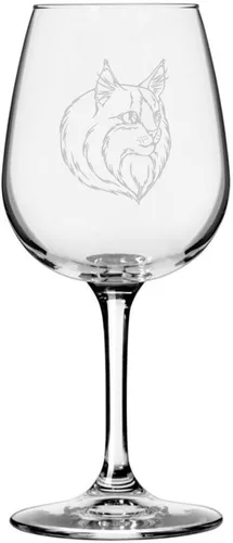 Vista 97 de Copa de vino de 12.75 onzas con temática de gato abisinio grabada para todo uso