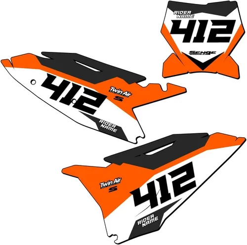 Vista 2 de 2008-2010 XCF SG63 Custom MX matrículas Senge Graphics Kit compatible con KTM