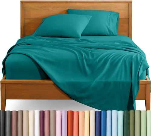 Vista 26 de Bare Home Juego de Sábanas Twin - Sábanas de Cama de Microfibra Ultra-Suave 1800 - Doble Cepillado - Bolsillos Profundos - Ajuste Fácil - Extra