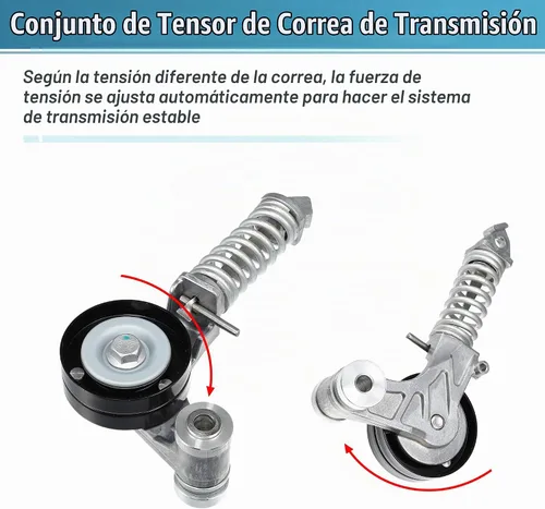 Vista 6 de X AUTOHAUX Conjunto de polea tensor de correa 25195388 para Chevrolet Sonic Trax para Chevy Cruze Limited para Buick Encore Tensor de transmisión