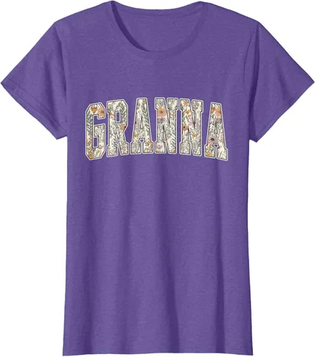 Vista 24 de Granna - Camiseta retro para el día de la madre Negro