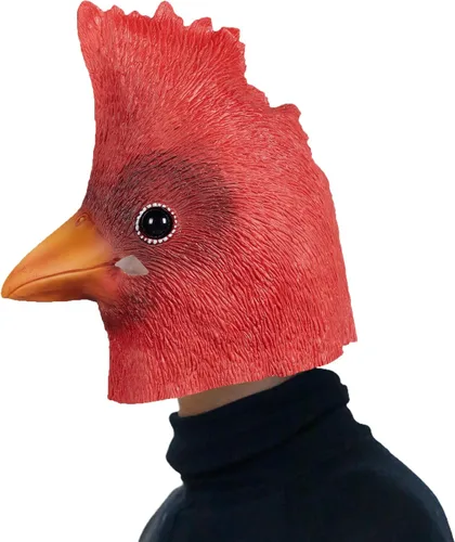 Vista 7 de Janiyfo Máscara de látex de zorro ártico de Halloween, máscara de animal de cabeza completa
