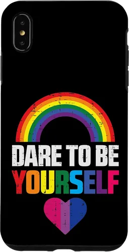 Vista 7 de Funda LGBTQ para iPhone 14 Atrévete a Ser Tú Mismo Bisexual Corazón Linda Bandera del Orgullo Bi