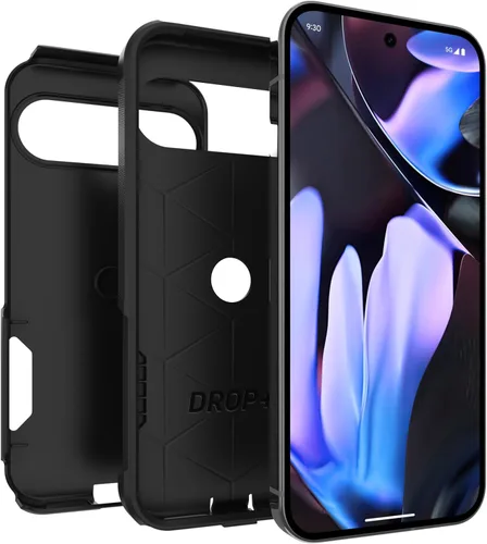 Vista 3 de OtterBox Funda para Google Pixel 9 Pro XL Commuter Series, color negro, ultra suave, compatible con carga inalámbrica, bordes elevados para proteger