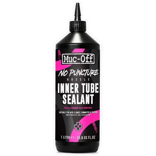 Vista 2 de Muc-Off Sellador de tubo interior sin complicaciones de pinchazos, 1 litro - Sellador de reparación de pinchazos de tubo de bicicleta y válvulas sin
