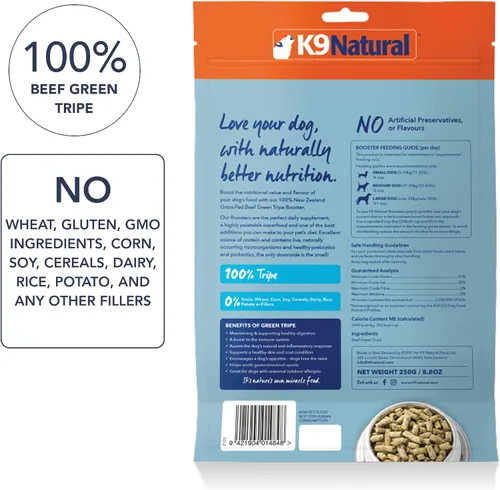 Vista 2 de K9 Natural Complemento Alimenticio Liofilizado para Perros con Ingredientes Verificados, Mezcla de Carne de Órganos para Apoyo Digestivo, Alimento