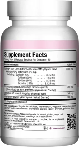 Vista 2 de Suplementos para la menopausia para mujeres, sofocos y sudores nocturnos, equilibrio hormonal, alivio de la menopausia para mujeres y apoyo