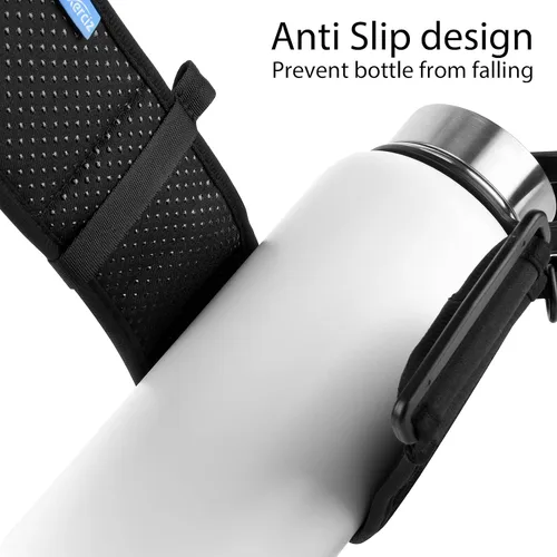 Vista 4 de Xxerciz Soporte para botella de agua con correa ajustable para el hombro, universal para botella para caminar, senderismo, camping