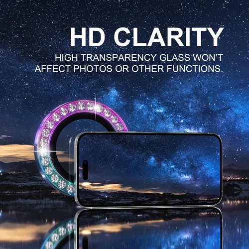 Vista 275 de Choiche Compatible para iPhone 16 Pro/iPhone 16 Pro Max Protector de Lente de Cámara, Vidrio Templado 9H Protector de Pantalla de Cubierta de Cámara