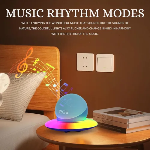 Vista 3 de Dream Color - Base de altavoz con luz LED, soporte de escritorio, compatible con Echo Dot (5ª generación), Echo Spot, HomePod Mini, Echo Dot