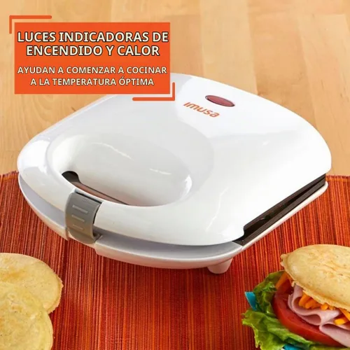 Vista 4 de IMUSA - Fabricante de arepas eléctrico de 2 ranuras, blanco