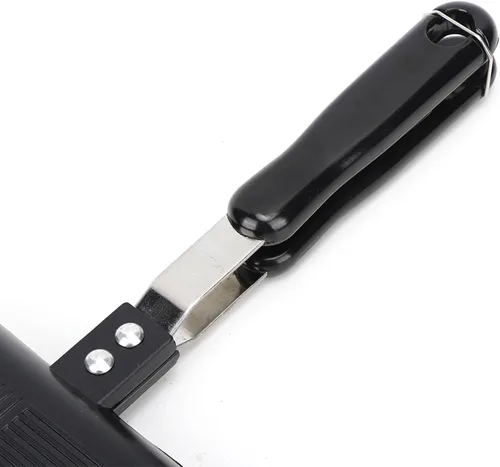 Vista 6 de Oumefar Sartén cuadrada de 6.3 x 5.5 in de doble cara, sartén antiadherente para panqueques, sartén para hornear multifunción, para tostadora