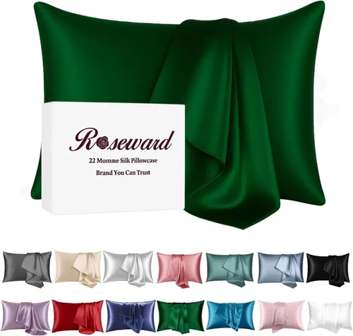 Vista 19 de Fundas de almohada de seda beige con cremallera, fabricadas en Estados Unidos, funda de almohada de seda real para piel propensa al acné