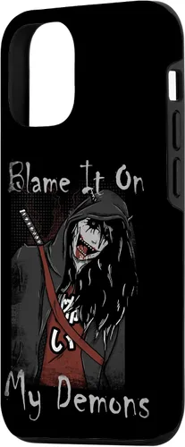 Vista 2 de Funda para iPhone 15 Blame It On My Demons - Funda de manga de anime de monstruo de terror japonés
