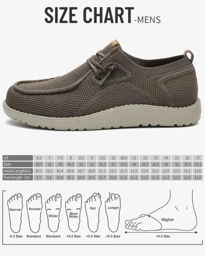 Vista 6 de 1TAZERO Zapatos sin cordones para hombre, extra anchos, ortopédicos, para diabéticos, cómodos para pies hinchados, con soporte de arco para fascitis