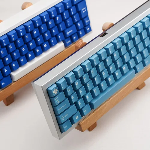 Vista 8 de QQXX Soporte de pantalla de teclado de madera portátil, soporte triangular Soporte de teclado ajustable con diseño de ranura para tarjetas,Mini
