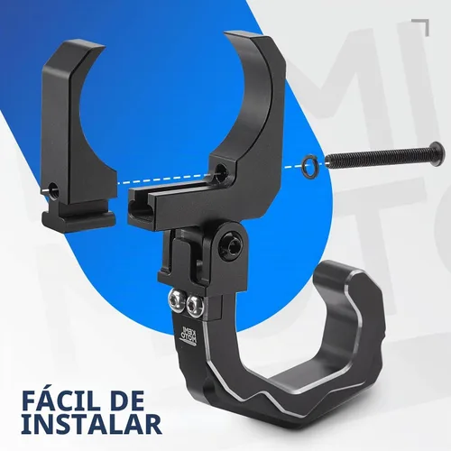 Vista 7 de KEMIMOTO Gancho para casco de auriculares UTV de aluminio para barra