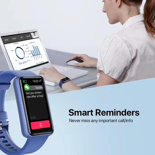 Vista 5 de WalkerFit Relojes inteligentes para mujer: IP68 impermeable rastreador de fitness con monitor de frecuencia cardíaca 24/7, batería de 7 días y modos