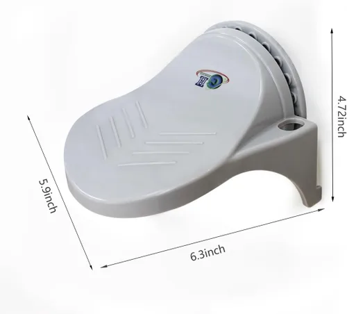 Vista 4 de GH - Reposapiés de ducha de agarre robusto mejorado para afeitarse las piernas, antideslizante, potente ventosa, taburete portátil para ducha