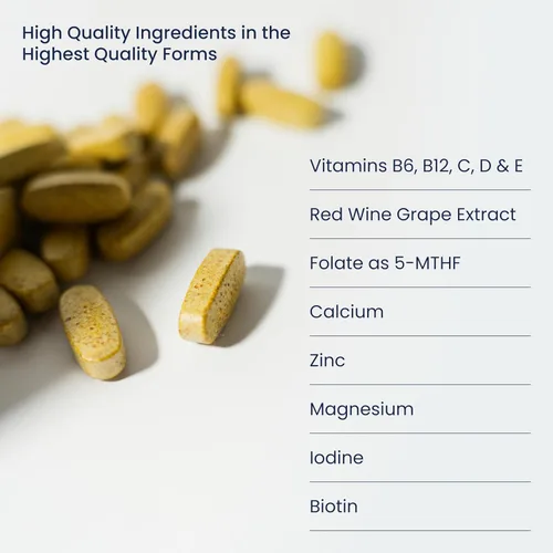 Vista 5 de Multivitamínico, mineral y antioxidante Plus - Multivitamínico para hombres y mujeres con nutrientes vitales, vitamina C, vitamina D y vitamina E