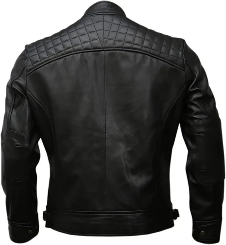 Vista 5 de Artistry Leather Men's Motorcycle Jacket Negro