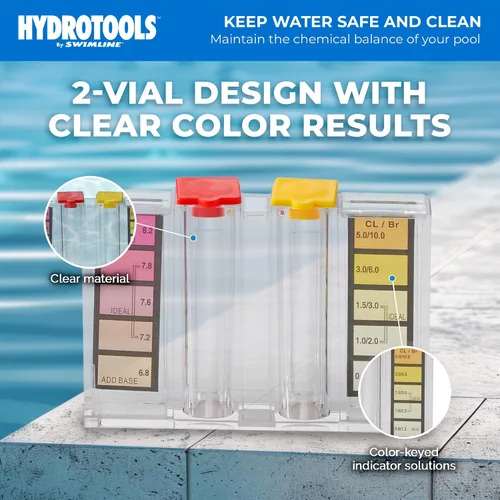 Vista 4 de SWIMLINE HYDROTOOLS - Kit de prueba de agua de piscina de cloro/bromo/pH económico