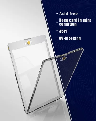 Vista 3 de Lzerking Paquete de 24 tarjetas de acrílico 35PT One Touch para comercio, béisbol, tarjetas deportivas