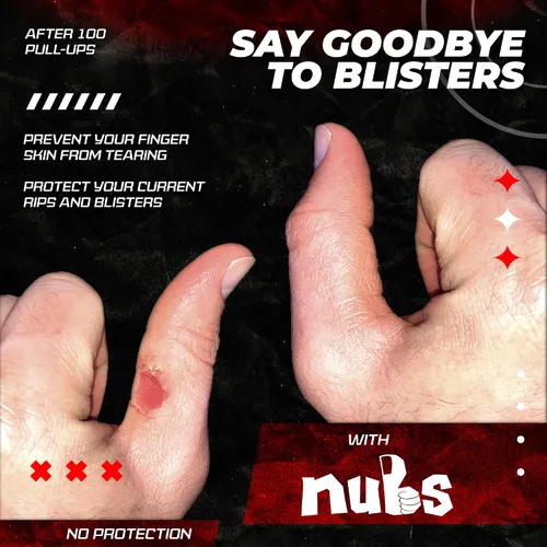Vista 8 de JerkFit Nubs - Protector de pulgares para agarre de gancho, sin látex, reutilizable, lavable, para evitar callos, ampollas y lágrimas