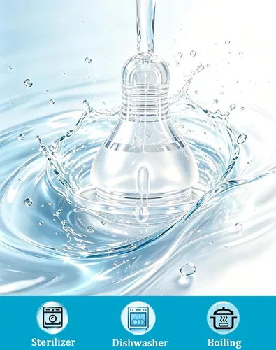 Vista 7 de Tetina de silicona para alimentación Evenflo, cuello estándar de plástico tintado clásico y botellas de vidrio clásicas, flujo lento, 3.3 ft+ Blanco
