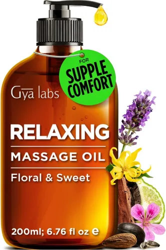 Vista 13 de Gya Labs - Aceite de masaje calmante de lavanda y manzanilla para terapia