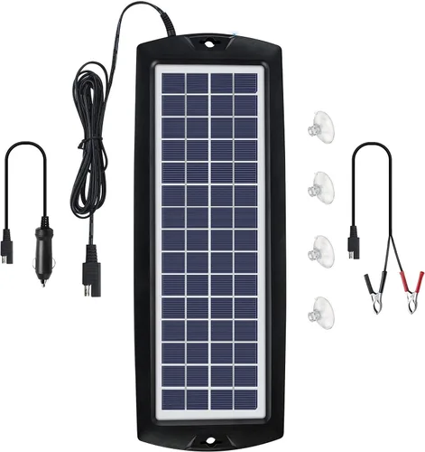Vista 10 de Sunway Solar Cargador de Batería de Goteo y Mantenedor para Automóvil Panel Solar de 12V Cargador de Batería con Enchufe para Encendedor