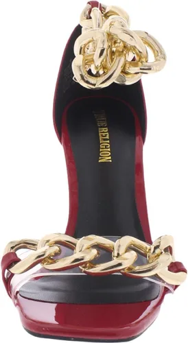 Vista 3 de True Religion Milagros - Sandalias de vestir de piel sintética para mujer, Rojo