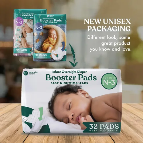 Vista 7 de Naturally Nature Almohadillas elevadoras de pañales con protección contra fugas durante la noche, para mojadores pesados, forros de pañales