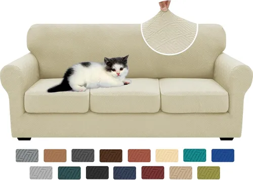 Vista 92 de XINEAGE Funda de diván para sofá en forma de L, fundas de sofá modular para mascotas, funda de asiento de sofá antideslizante lavable, fundas