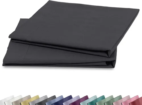 Vista 23 de California Design Den Juego de 2 fundas de almohada estándar tamaño Queen - 100% algodón, juego de 2 fundas de satén suave, se adapta a almohadas