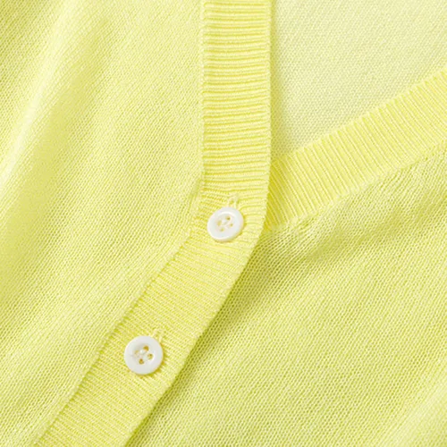 Vista 6 de Camisa niñas pequeñas abrigos cárdigan manga larga botones fino Tops niños chaquetas cuello en V sólidas, H1-amarillo, Mochilas Tradicionales