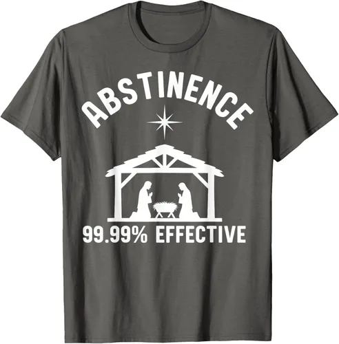 Vista 69 de Abstinence 99.99 Percent Effective Nativity Christmas Joke T-Shirt