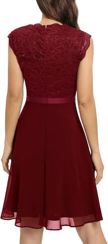 Vista 97 de Dressystar - Vestido de dama de honor, sin mangas, con cuello en V, para fiesta de boda