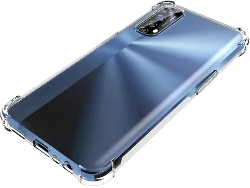 Vista 5 de USTIYA para Realme 7 caso TPU transparente cuatro esquinas cubierta transparente suave funda